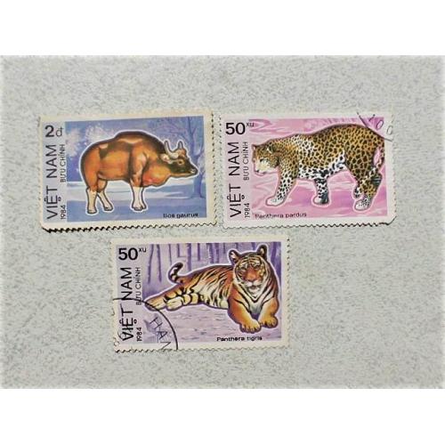  Серія поштових марок В'єтнам " Фауна " 1984 рік