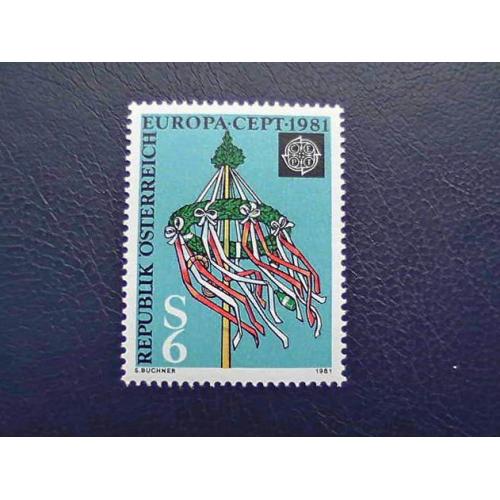  Поштова марка Австрія " Європа СЕРТ " 1981 рік **