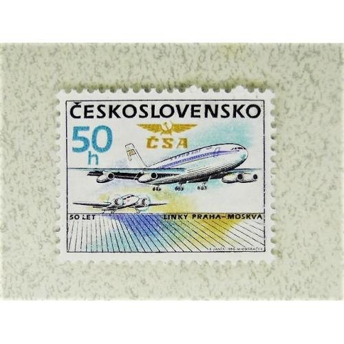  Поштова марка Чехословаччина " Авіація Літаки " 1986 рік