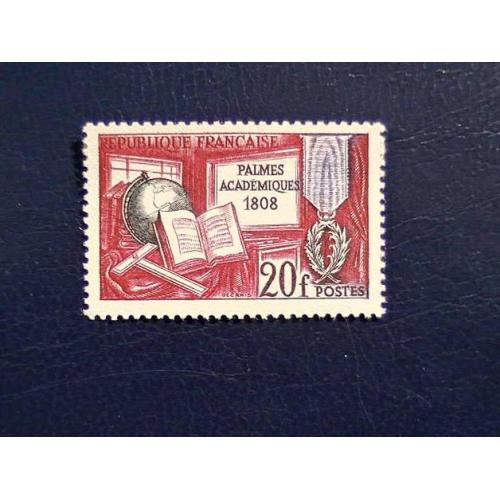  Поштова марка Франція " 150-річчя Ордена академічних пальм " 1959 рік **