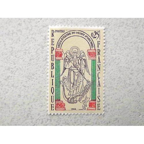  Поштова марка Франція 1966 рік **