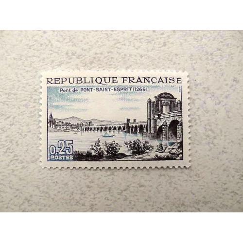 Поштова марка Франція 1966 рік **