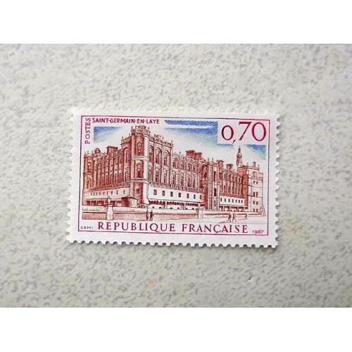  Поштова марка Франція 1967 рік **