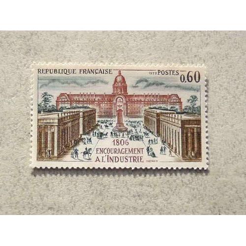  Поштова марка Франція " Архітектура " 1973 рік **