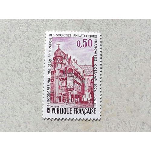  Поштова марка Франція " Архітектура " 1974 рік **
