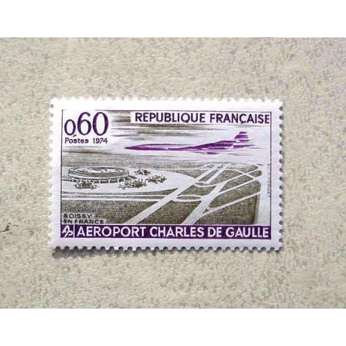  Поштова марка Франція " Авіація " 1974 рік **