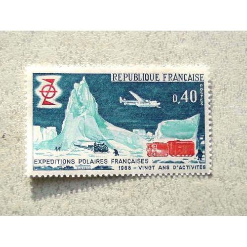   Поштова марка Франція " Авіація Техніка " 1968 рік **