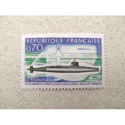  Поштова марка Франція " Флот " 1969 рік **