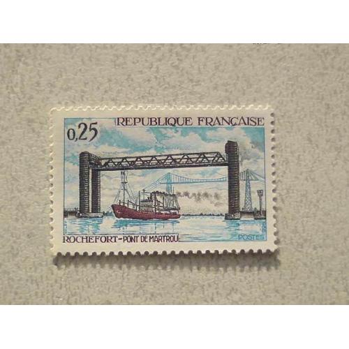  Поштова марка Франція " Флот Кораблі " 1968 рік **