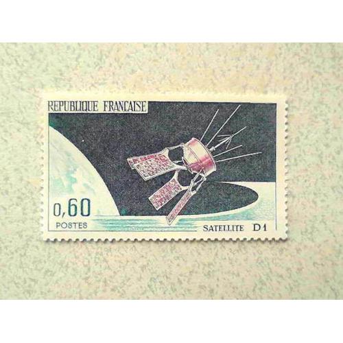  Поштова марка Франція " Космос " 1966 рік **