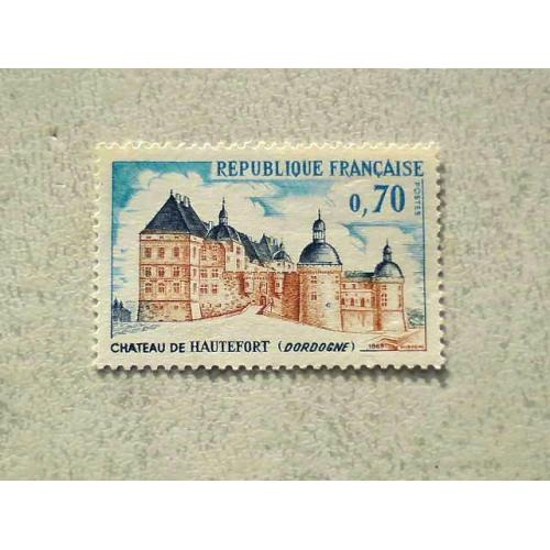 Поштова марка Франція " Історія стародавня архітектура Замок Отфор " 1969 рік **