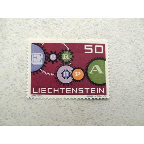  Поштова марка Ліхтенштейн " Європа СЕРТ " 1961 рік **