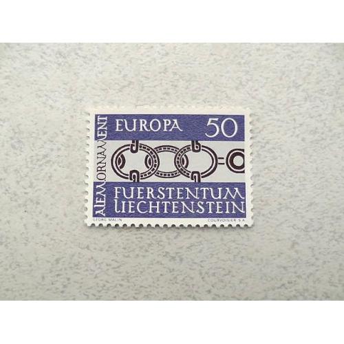  Поштова марка Ліхтенштейн " Європа СЕРТ " 1965 рік **