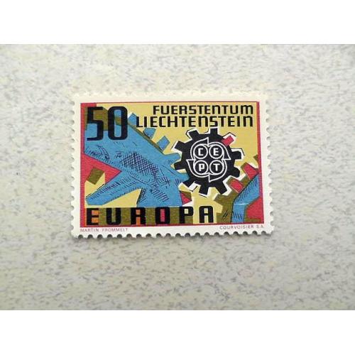  Поштова марка Ліхтенштейн " Європа СЕРТ " 1967 рік **