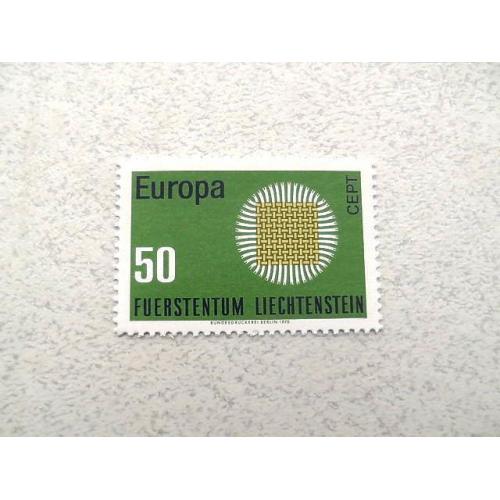  Поштова марка Ліхтенштейн " Європа СЕРТ " 1970 рік **