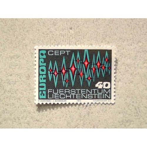  Поштова марка Ліхтенштейн " Європа СЕРТ " 1971 рік **