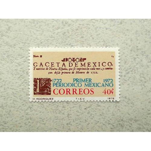  Поштова марка Мексика 1972 рік **