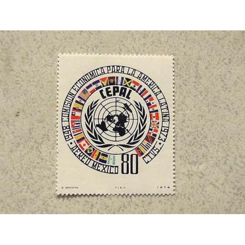 Поштова марка Мексика 1974 рік **