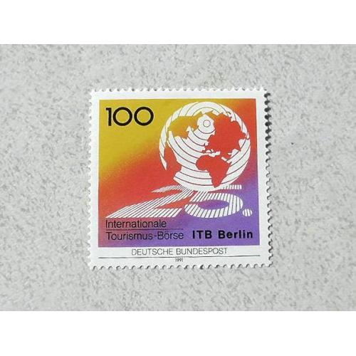  Поштова марка Німеччина ФРН " 25 років Міжнародній туристичній біржі ITB Berlin " 1981 рік **
