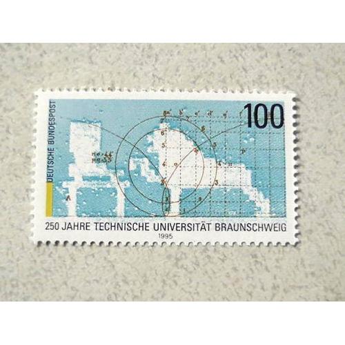 Поштова марка Німеччина ФРН " 50 років університету Брауншвейга " 1995 рік **