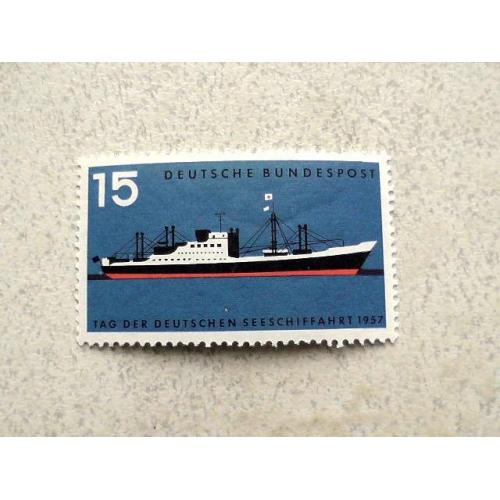  Поштова марка Німеччина ФРН " Флот " 1957 рік **