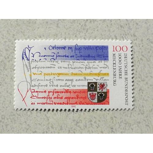  Поштова марка Німеччина ФРН " Геральдика  Герб Маклебургу " 1995 рік **