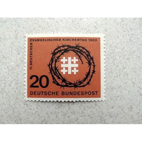  Поштова марка Німеччина ФРН " Релігія " 1963 рік **