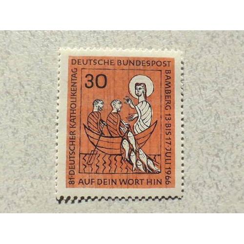  Поштова марка Німеччина ФРН " Релігія " 1966 рік **