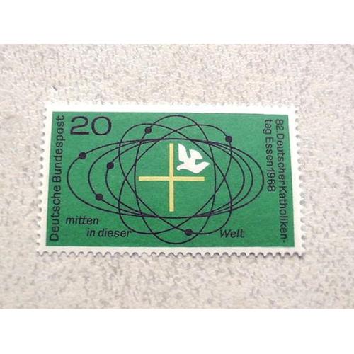  Поштова марка Німеччина ФРН " Релігія " 1968 рік **