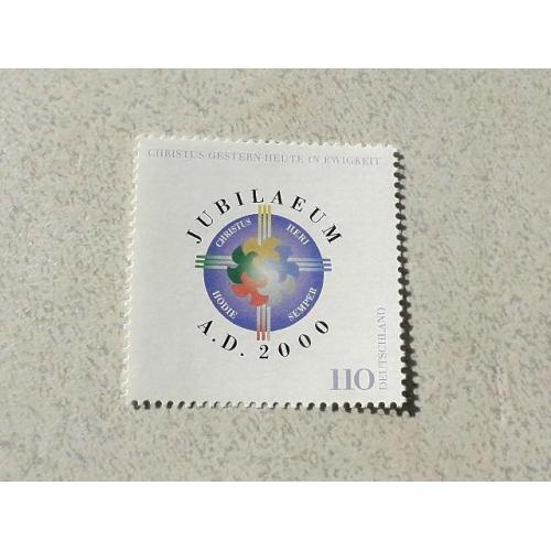 Поштова марка Німеччина ФРН " Релігія 2000 років від лня Народження Христового)  " 2000 рік **