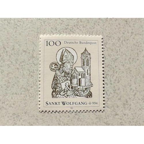  Поштова марка Німеччина ФРН " Релігія  Святий Вольфганг Регенсбургський " 1994 рік **
