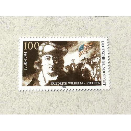  Поштова марка Німеччина ФРН " Війна Фрідріх Вільгельм фон Штойбен " 1994 рік **