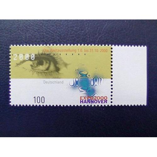  Поштова марка Німеччина ФРН "  Всесвітня виставка EXPO 2000 " 2000 рік **