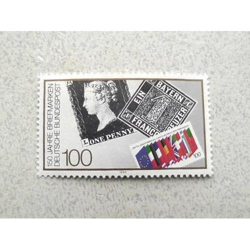  Поштова марка Німеччина ФРН " Ювілей почтової марки 150 років поштовим маркам " 1990 рік **
