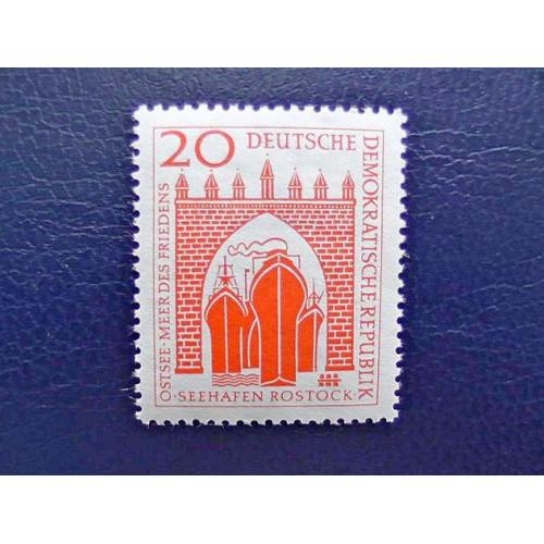  Поштова марка Німеччина НДР " Флот Кораблі " 1958 рік **