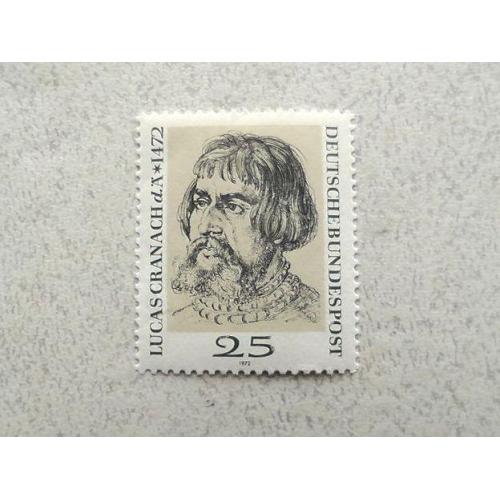  Поштова марка Німеччина НДР " Портрет Лукаса Кранаха Старшого " 1972 рік **