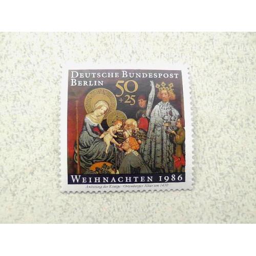  Поштова марка Німеччина Західний Берлін " Різдво " 1986 рік **