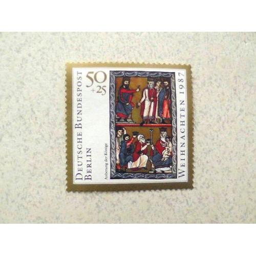  Поштова марка Німеччина Західний Берлін " Різдво " 1987 рік **