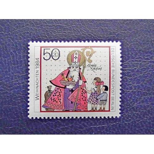 Поштова марка Німеччина Західний Берлін " Святий Миколай " 1984 рік ** 