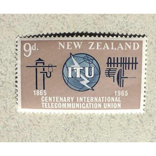  Поштова марка Нова Зеландія " Міжнародний союз електрозвязку " 1965 рік **
