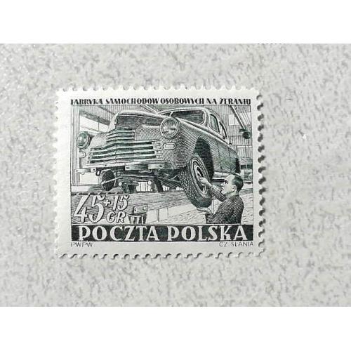  Поштова марка Польща " Транспорт Автомобіль " 1956 рік **