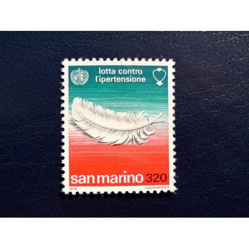  Поштова марка Сан-Марино " Медицина " 1978 рік **