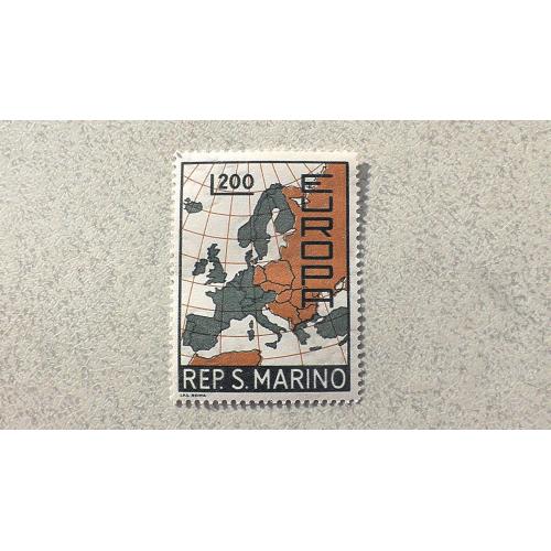  Поштова марка Сан-Марино " Європа СЕРТ " 1967 рік **