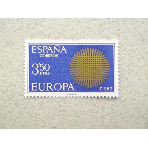  Поштова марка Іспанія " Європа СЕРТ " 1970 рік **