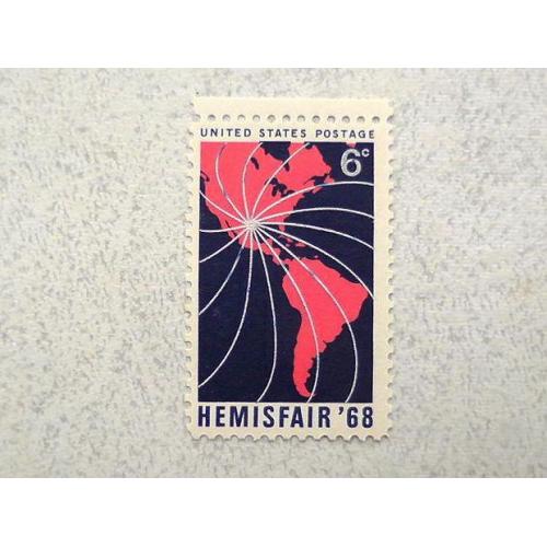  Поштова марка США Америка 1968 рік **
