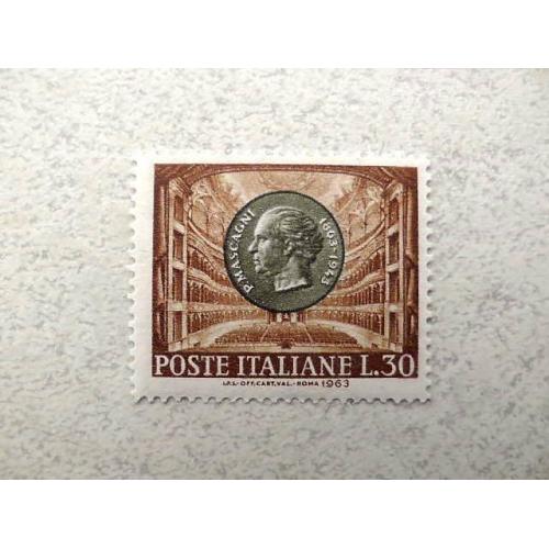  Поштова марка Італія 1963 рік **
