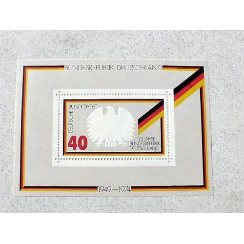   Поштовий блок Німеччина ФРН " Герб Прапор Геральдика " 1974 рік **