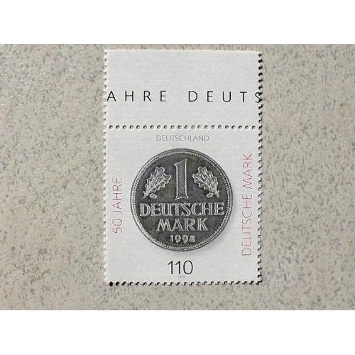  Потова марка Німеччина ФРН " 50 років маркі Німеччини " 1998 рік **