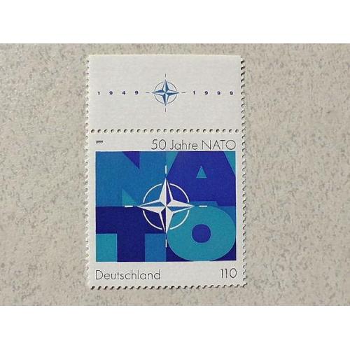 Потова марка Німеччина ФРН " 50 років НАТО " 1999 рік **