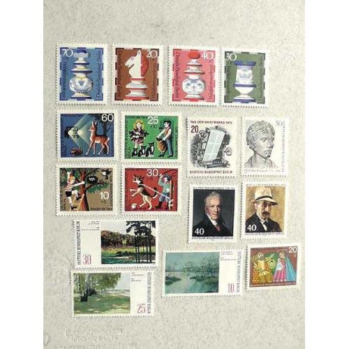  Повний річний набір поштових марок Німеччина Західний Берлін 1972 рік **